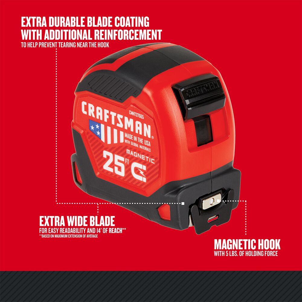 New CRAFTSMAN TAPE MEASURES 25' AND 35