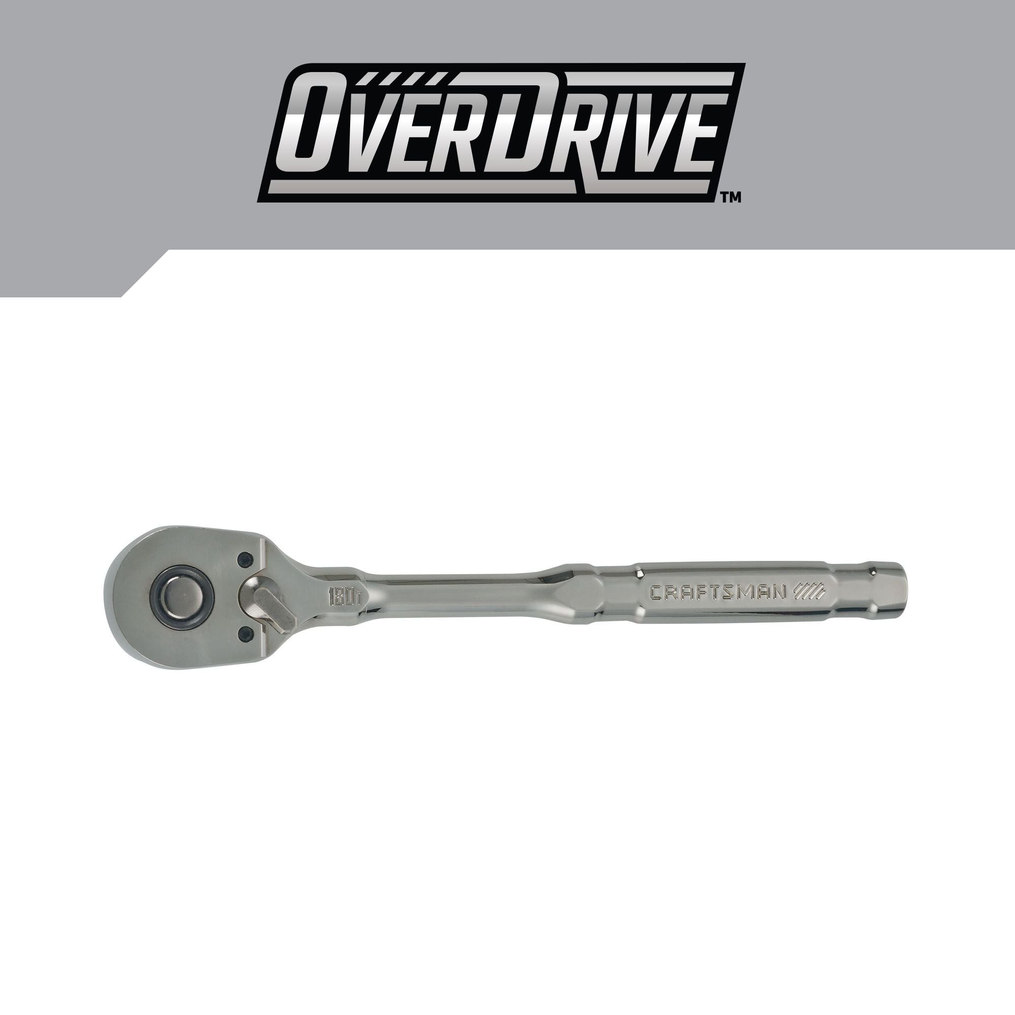 CRAFTSMAN OVERDRIVE 1/2 INCH DRIVE RATCHET on white background