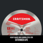 Graphic of CRAFTSMAN Blades: Table Saw highlighting product features