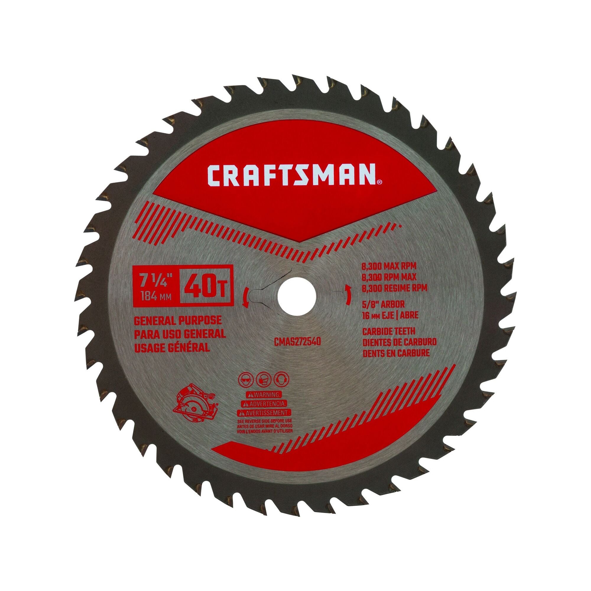 View of CRAFTSMAN Blades: Table Saw on white background