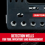 Graphic of CRAFTSMAN Mechanics Tool Set highlighting product features