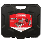 CRAFTSMAN 102 Piece Mechanics Tool Set black closed packaging case.