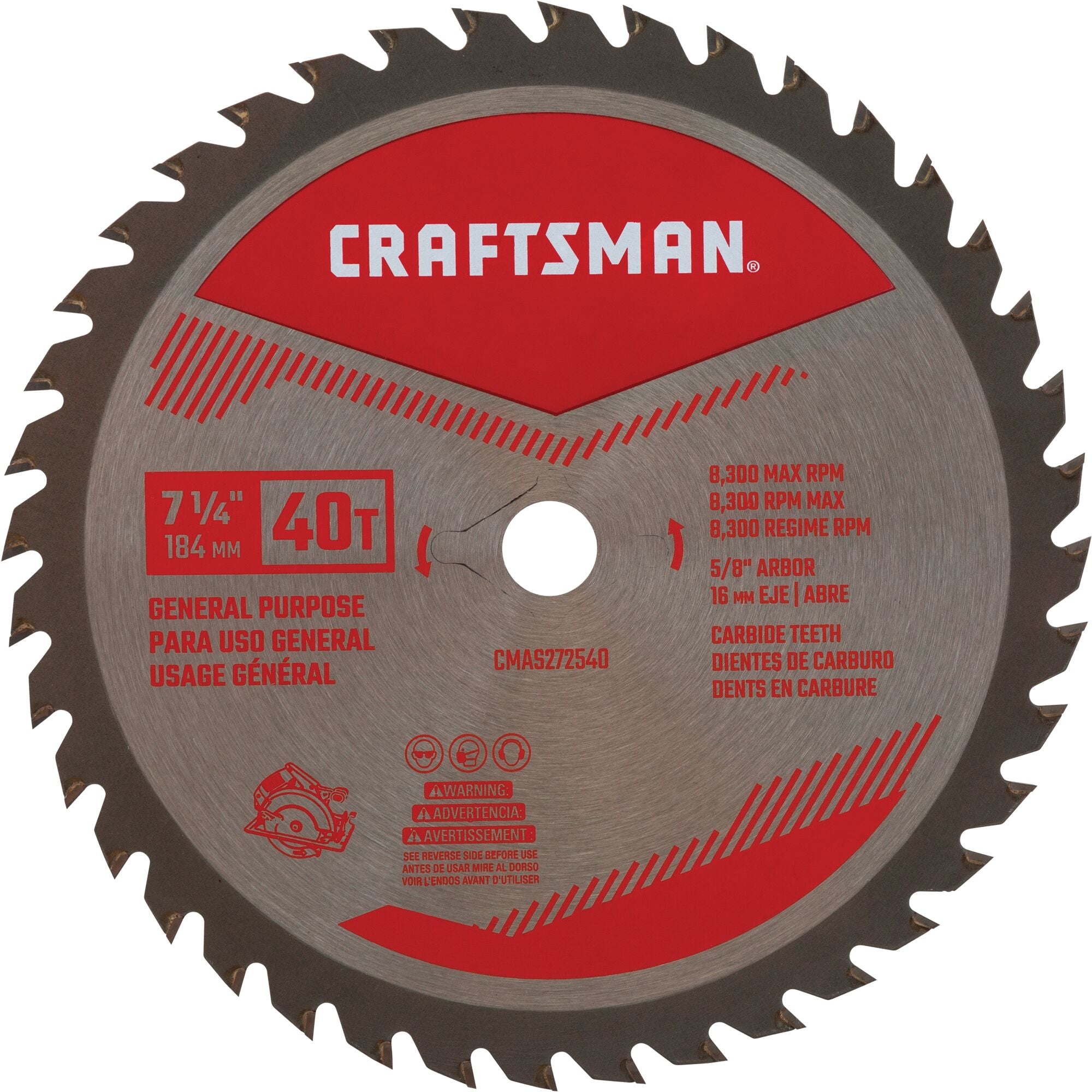 View of CRAFTSMAN Blades: Table Saw on white background