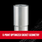 Graphic of CRAFTSMAN Sockets: 6-Point highlighting product features