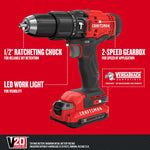 Graphic of CRAFTSMAN Drills: Compact highlighting product features