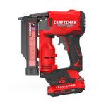 CRAFTSMAN V20 BRUSHLESS RP 23 guage pin nailer in use 