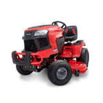 View of CRAFTSMAN Riding Mowers on white background