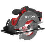 Left profile of 20 volt cordless 6 1 half inch circular saw.