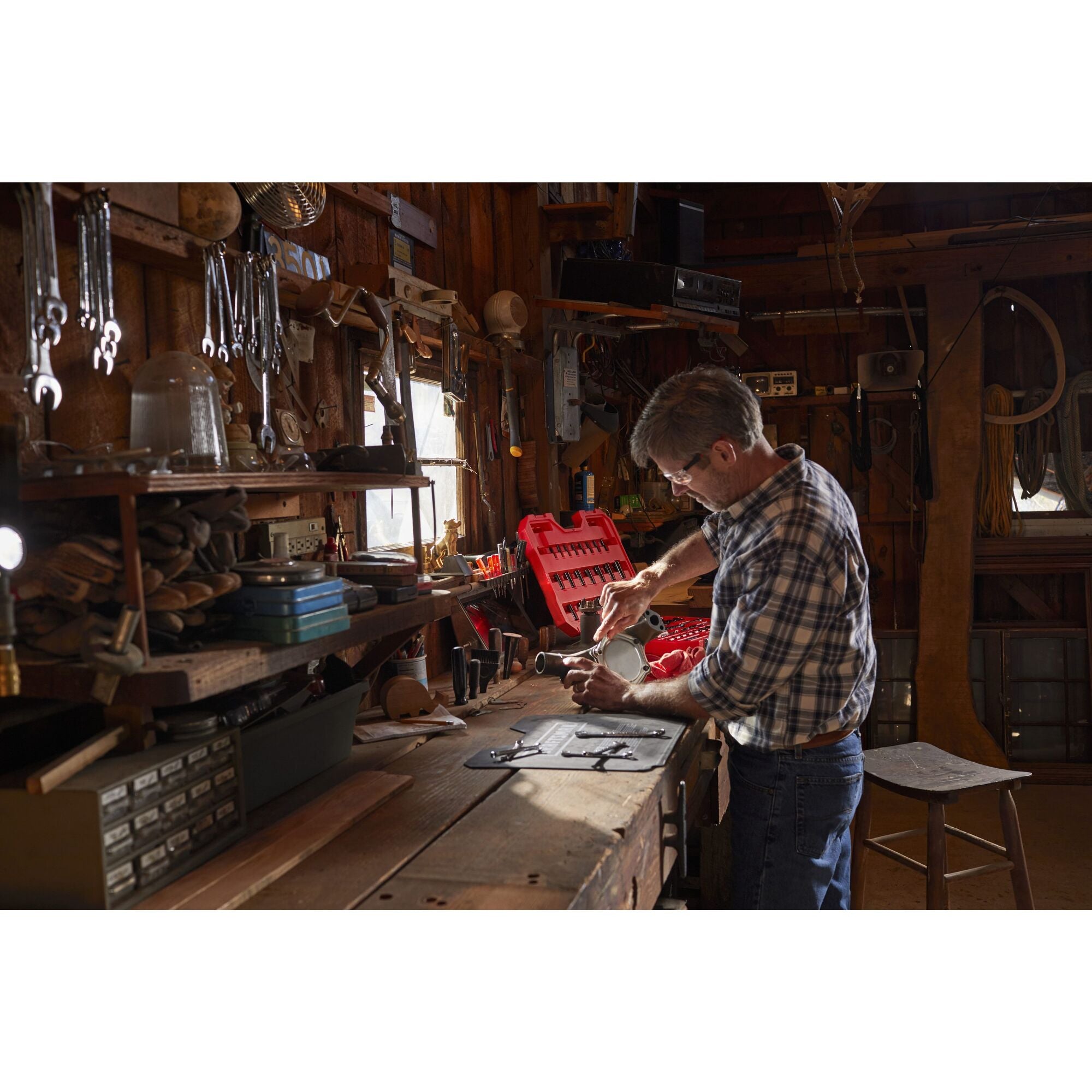 View of CRAFTSMAN Mechanics Tool Set  being used by consumer