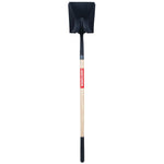 Profile of wood handle transfer shovel.