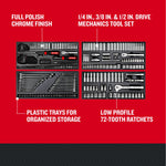 CRAFTSMAN Low Profile 308 piece MECHANICS TOOL SET with features and benefits highlighted