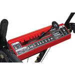 Self propelled drive feature in 24 inch 208 CC electric start two stage snow blower.