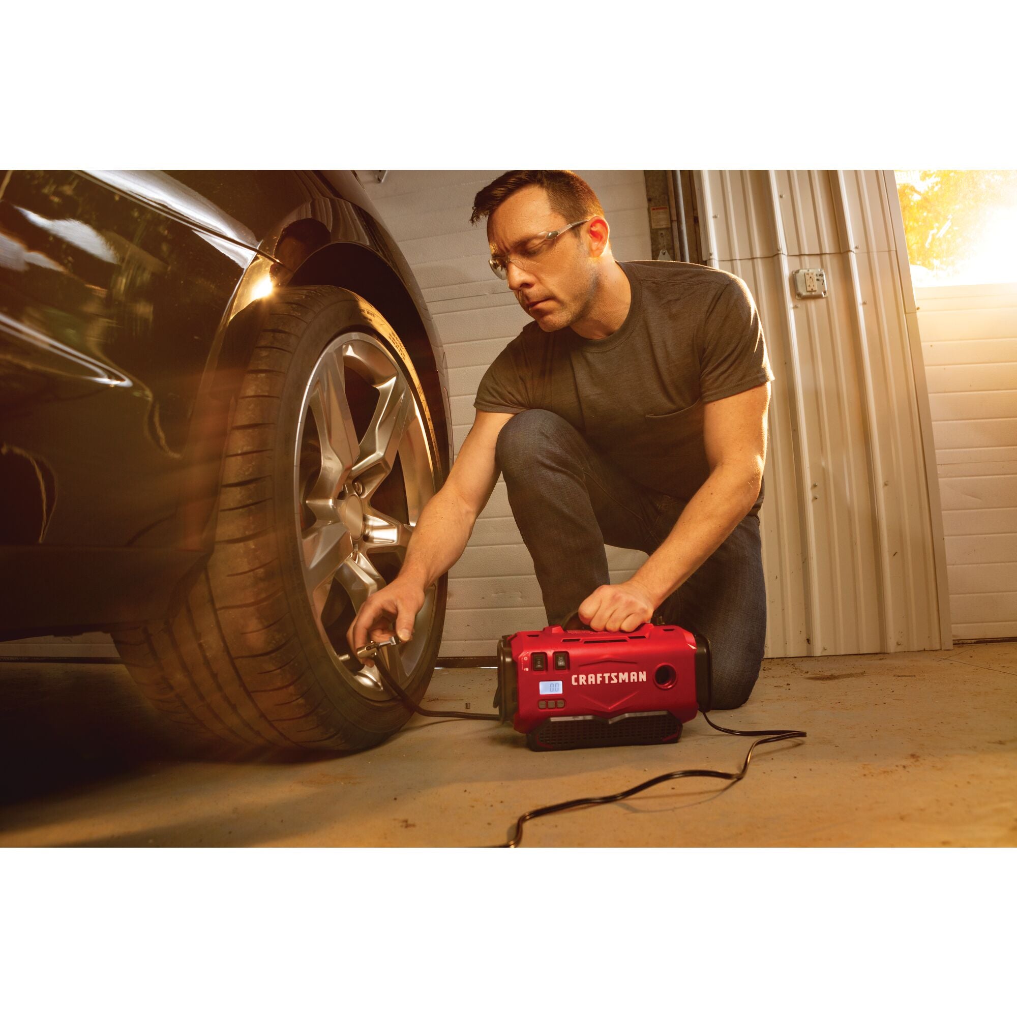 WORKSITE Tire Inflator 20V Battery Air Pump Compressor Digital 120PSI  Portable Vehicle Car Bike Cordless Inflator