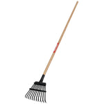 11 tine wood handle shrub rake.