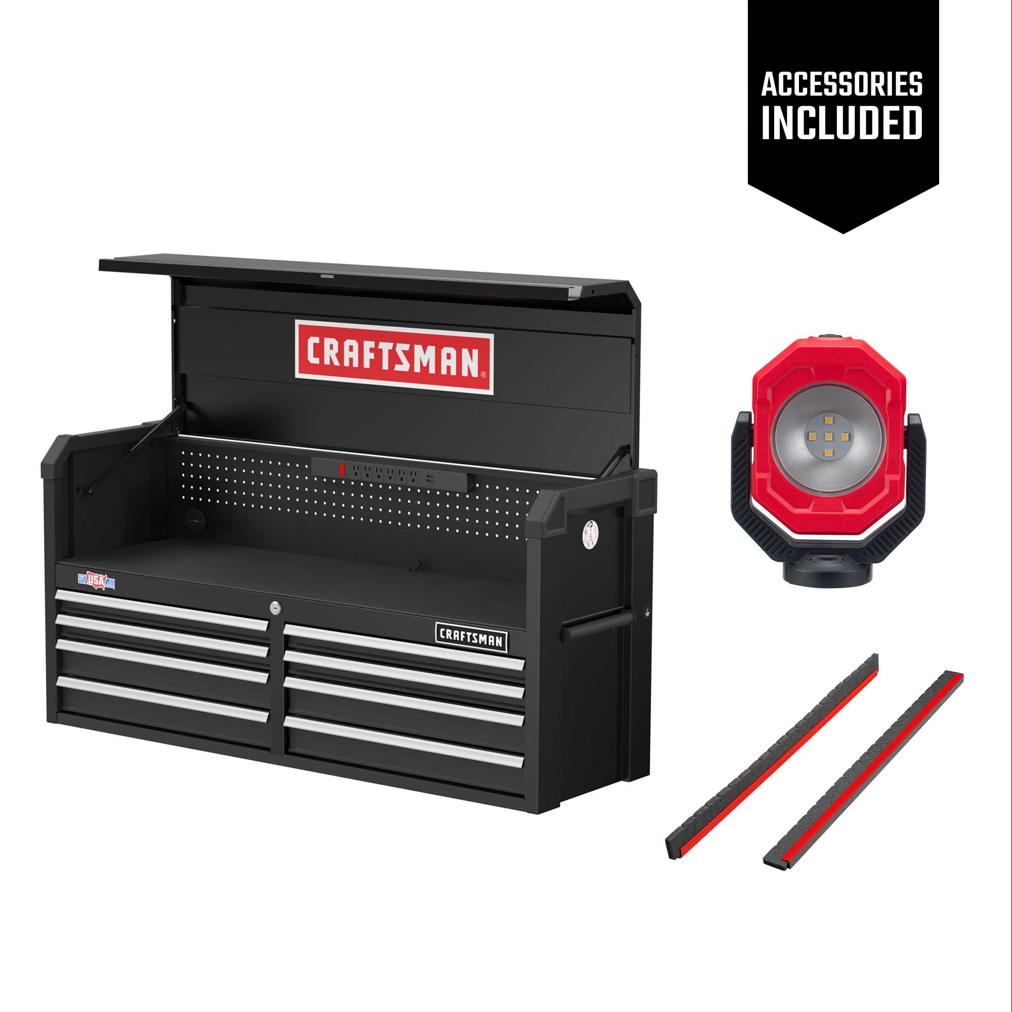 Graphic of CRAFTSMAN Storage: Cabinets & Chests Rolling highlighting product features