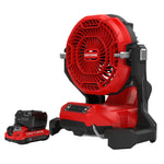 Craftsman V20 Misting Fan on a white background with battery and charger