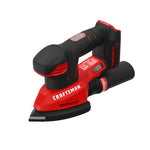 Left profile of 20 volt cordless detail sander.