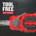 Tool free belt release