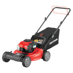 Profile of 21 inch 140 c c f w d self propelled mower.