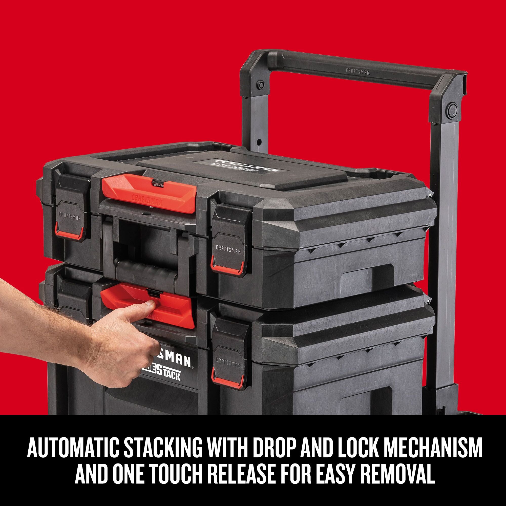 Graphic of CRAFTSMAN Storage: Tradesystem highlighting product features