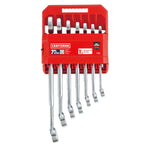 7 piece metric raised panel combination wrench set in packaging.