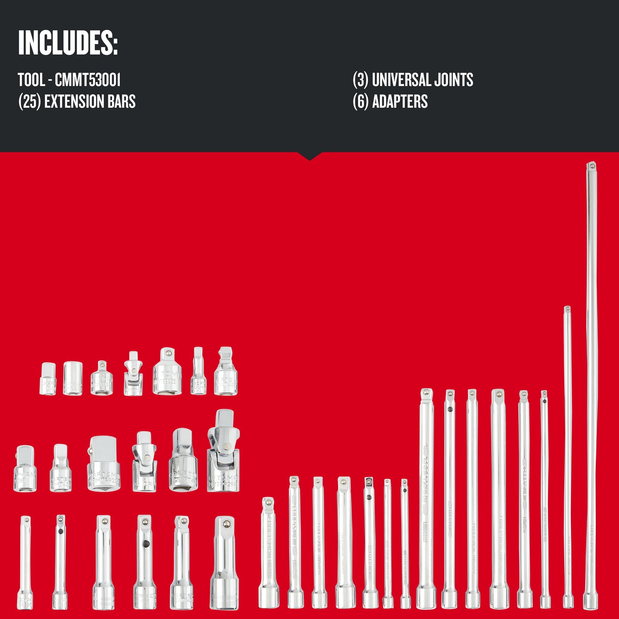 Graphic of CRAFTSMAN Sockets: Bit Sockets highlighting product features