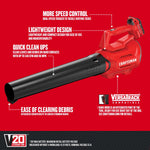 Graphic of CRAFTSMAN Leaf Blowers highlighting product features