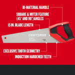 Graphic of CRAFTSMAN Handsaw highlighting product features