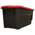 Right profile of 50 Gallon latching tote.