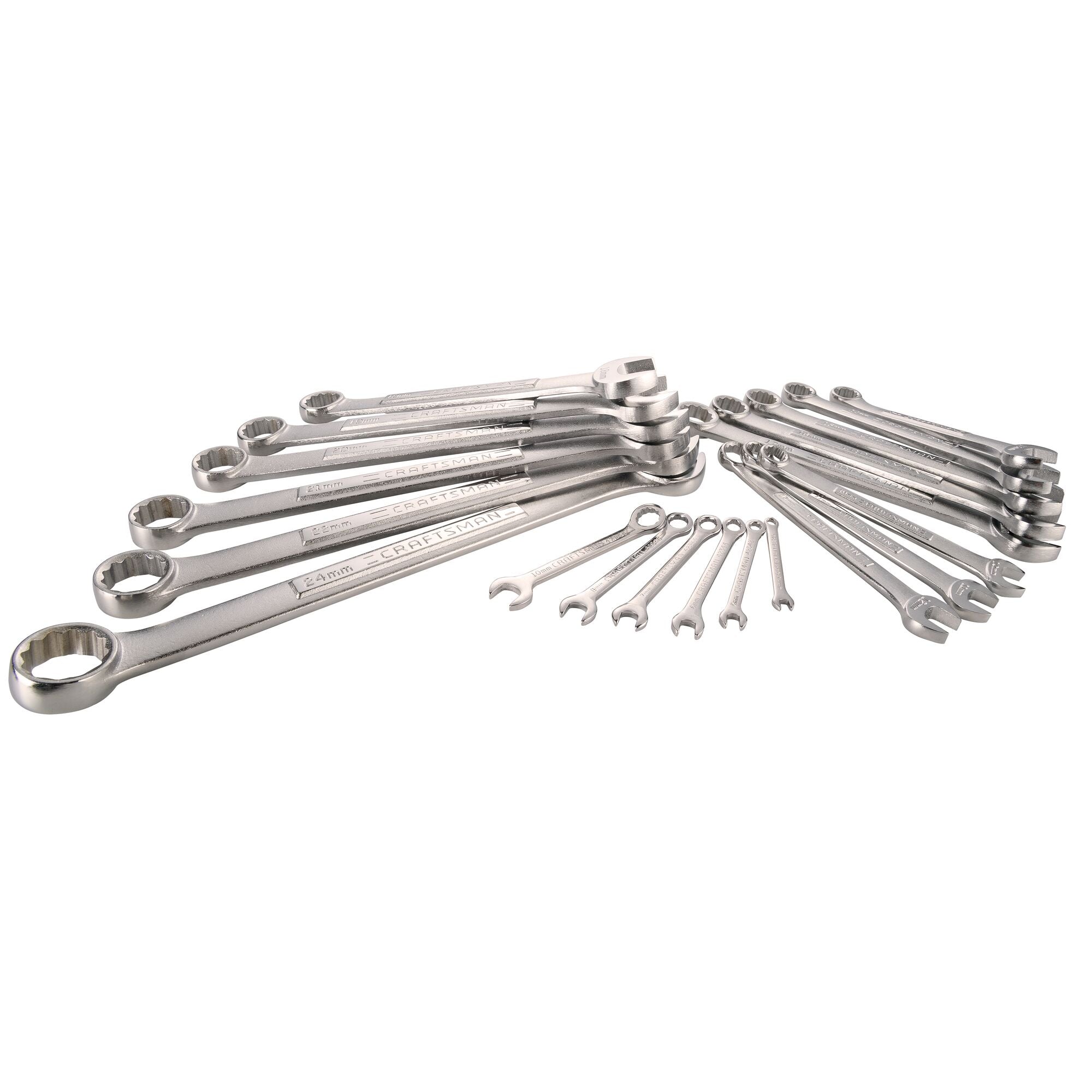 View of CRAFTSMAN Wrenches: Set on white background