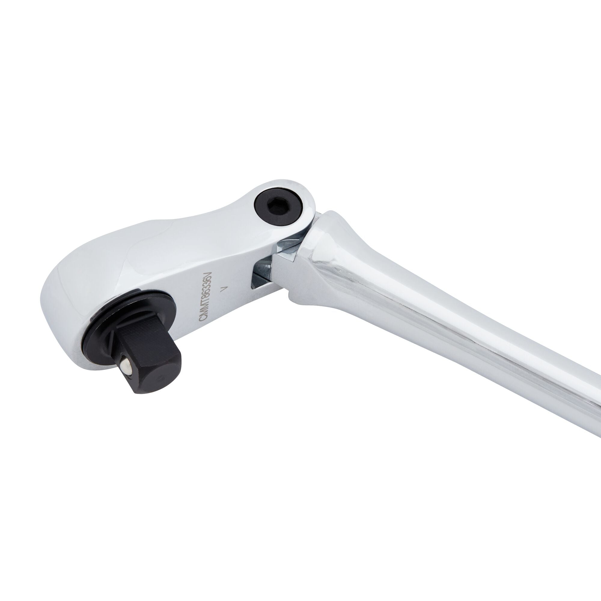 180 degrees articulating head feature in V series half inch drive comfort grip long flex head ratchet.