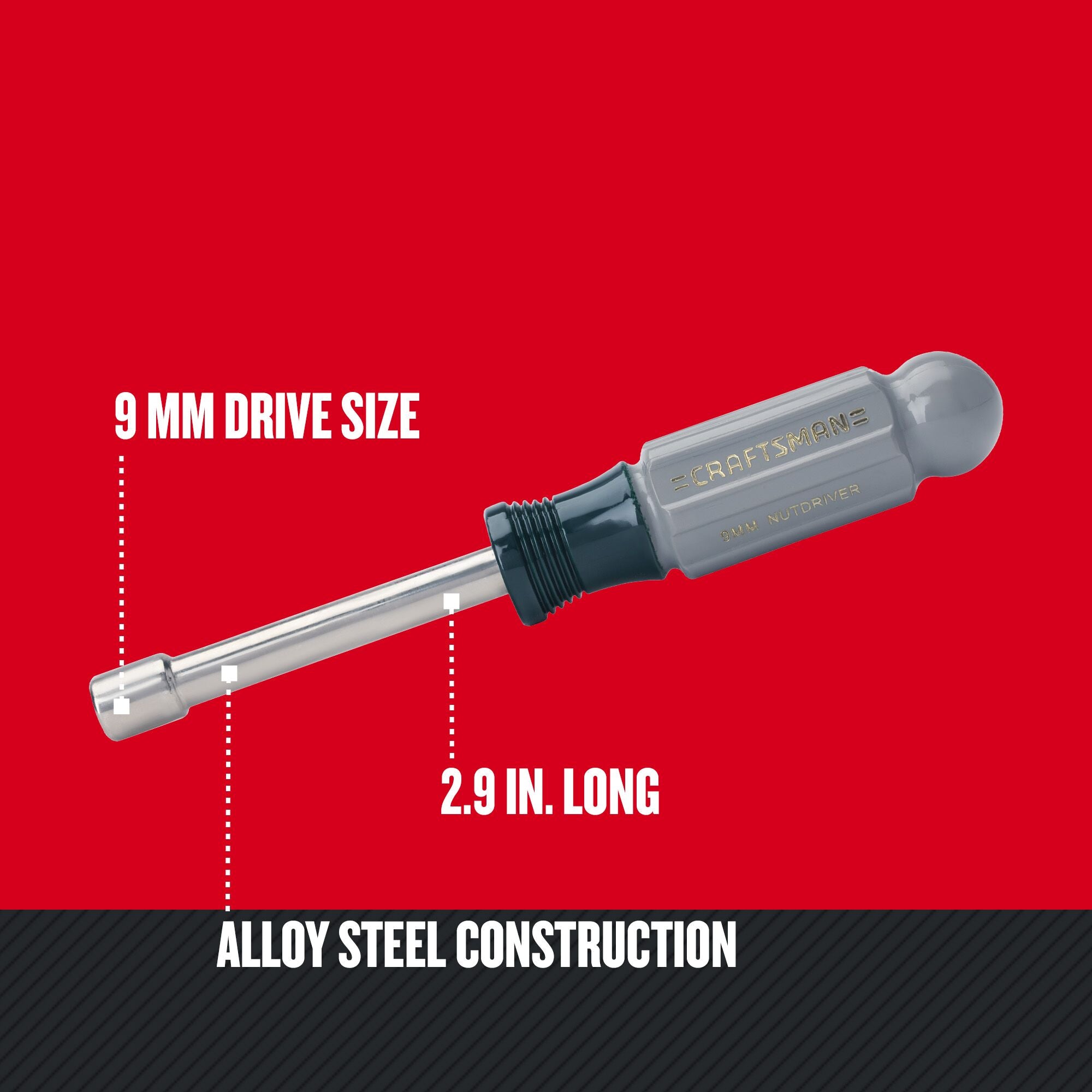 Graphic of CRAFTSMAN Accessories: Nut Drivers highlighting product features