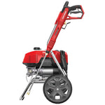 Right profile of 2400 pound per square inch electric cold water pressure washer.