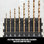 Graphic of CRAFTSMAN Drill Bits: Set highlighting product features