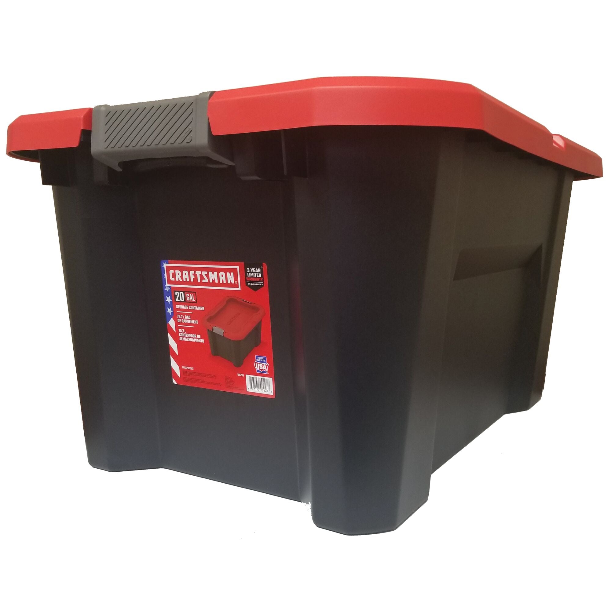 Really Useful Box Plastic Storage Container With HandlesLatch Lid