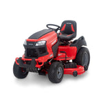 View of CRAFTSMAN Riding Mowers on white background