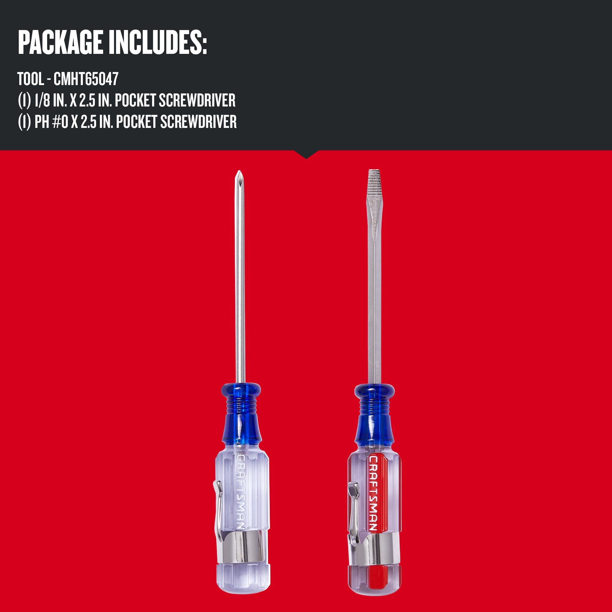 Graphic of CRAFTSMAN Screwdrivers: Acetate highlighting product features