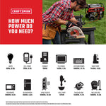 3500 watt portable generator in use outdoors.