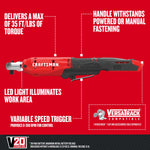 Graphic of CRAFTSMAN Ratchets highlighting product features