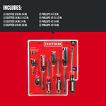 Graphic of CRAFTSMAN Screwdrivers: Bi-Material highlighting product features