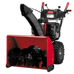 Right profile of 28 inch 357CC two stage self propelled gas snow blower with E F I and E G O V engine.