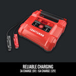15A 6V/12V Fully Automatic Battery Charger and Maintainer charging graphic