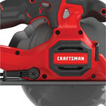 Compact design feature of 20 volt cordless 6 1 half inch circular saw kit.