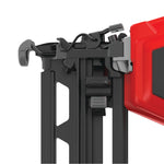 Tool free jam and stall settings feature of 20 volt cordless 16 gauge finish nailer kit.