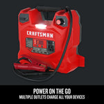 1200 Peak Amp Jump Starter and Portable Power Station power on the go graphic
