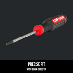 Graphic of CRAFTSMAN Screwdrivers: Bi-Material highlighting product features