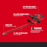 Graphic of CRAFTSMAN Hedge Trimmers highlighting product features