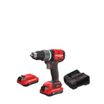 drill/driver with batteries on white background