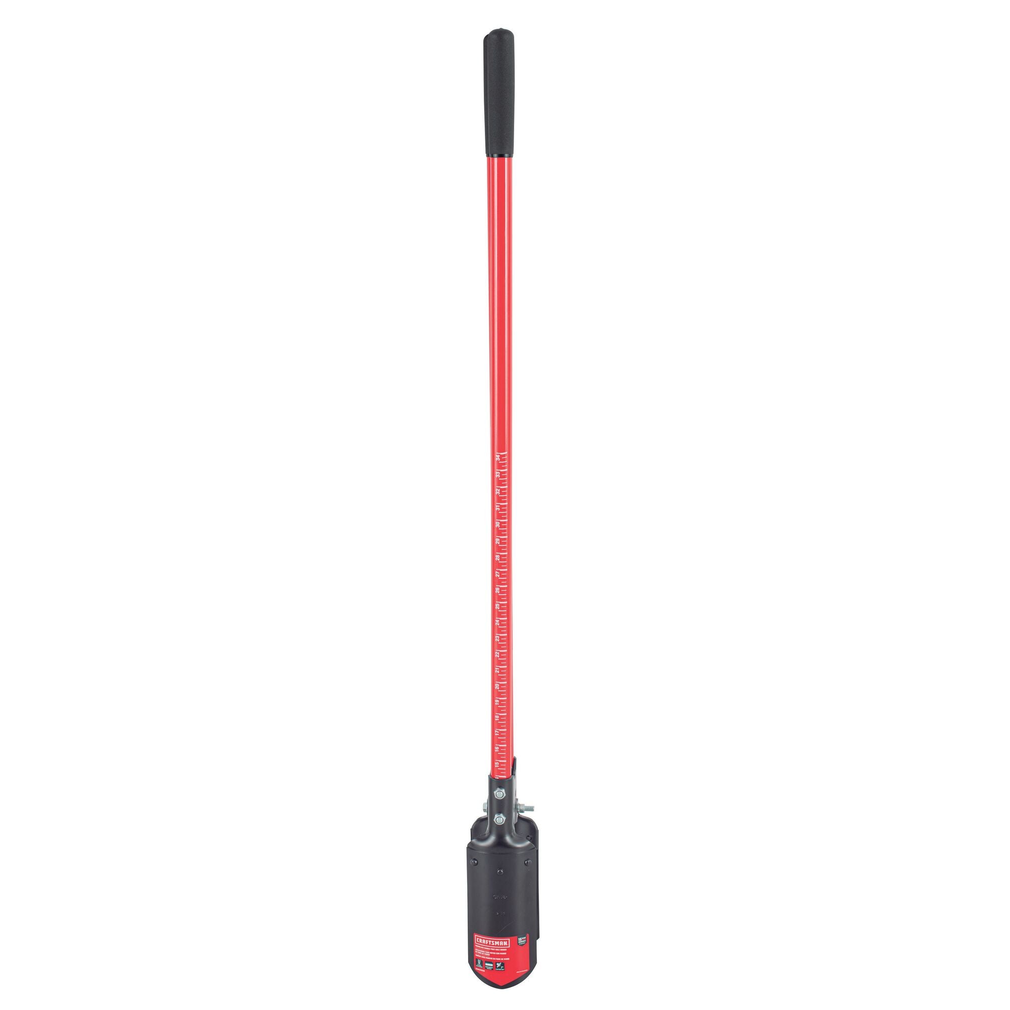 Two Handle Post Hold Digger with fiberglass handles and cushioin grips, front-facing