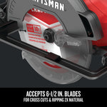 Graphic of CRAFTSMAN Circular Saws highlighting product features